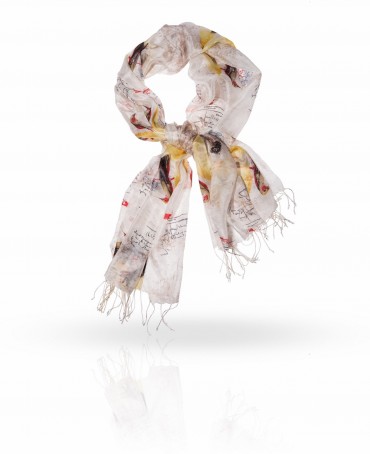 Палантин Женский S-VINTAGE.BIRD/WHITE